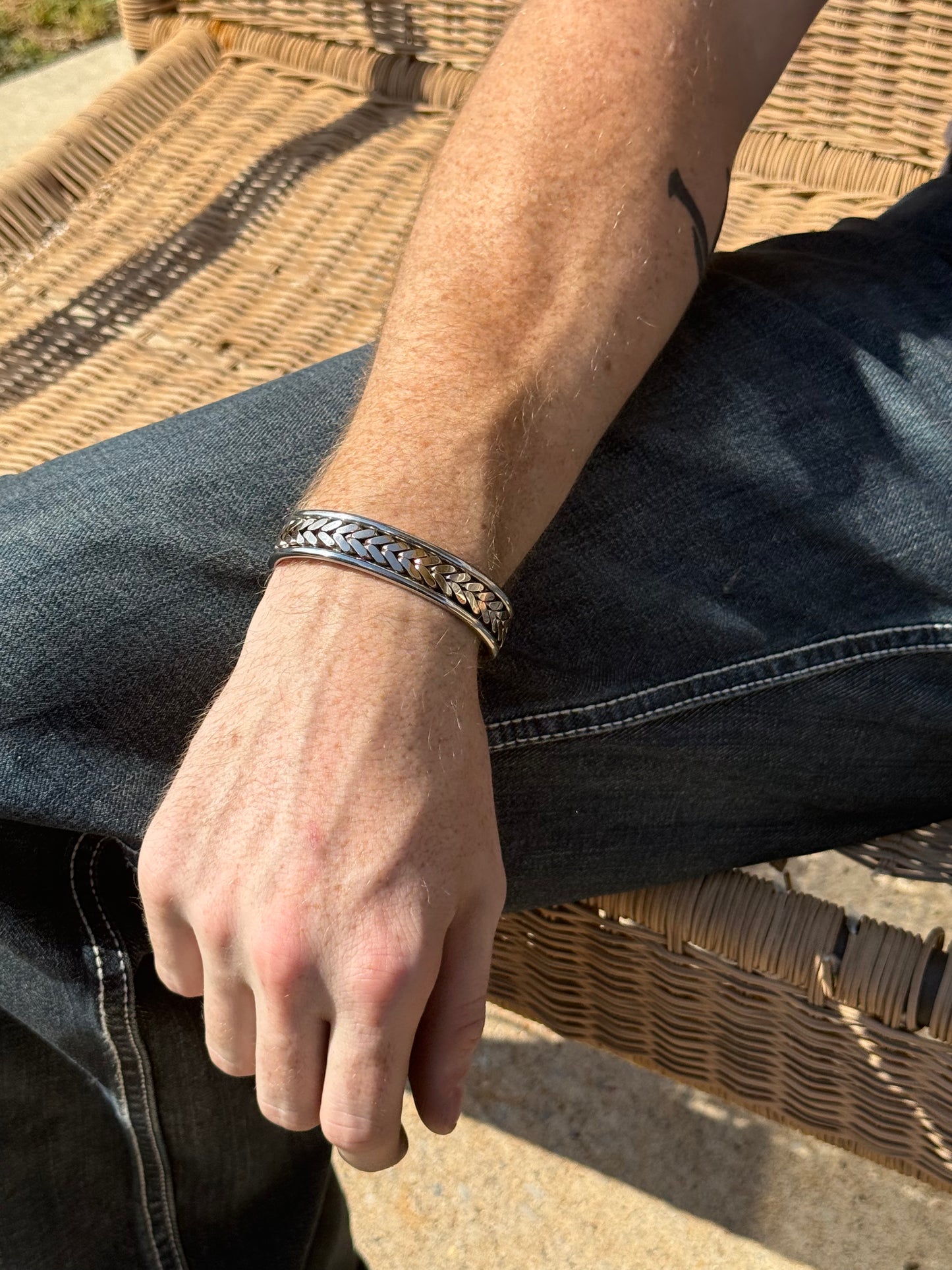 Bronze Double Twist Cuff