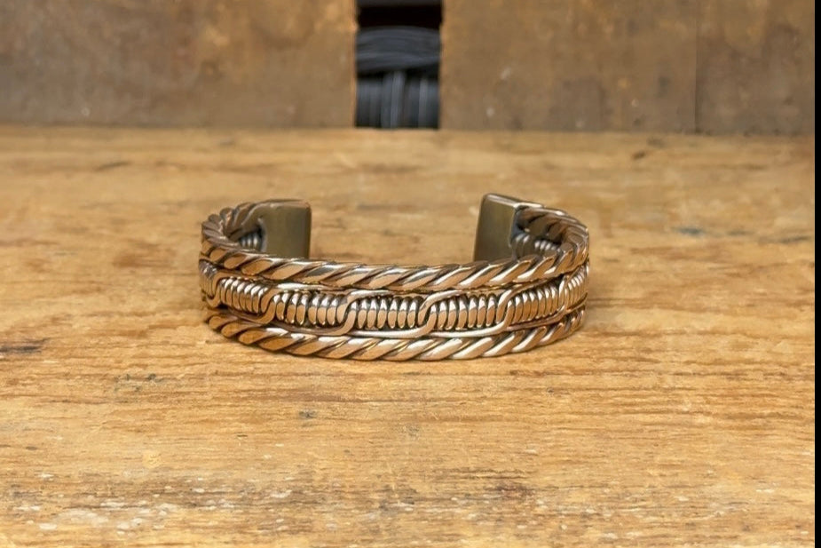 Bronze Barbed Wire Cuff