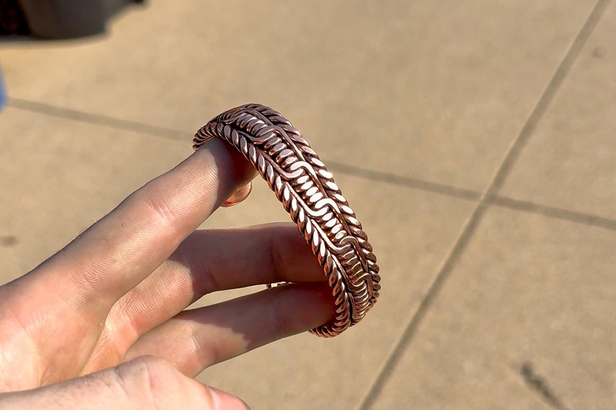 Copper Barbed Wire Cuff