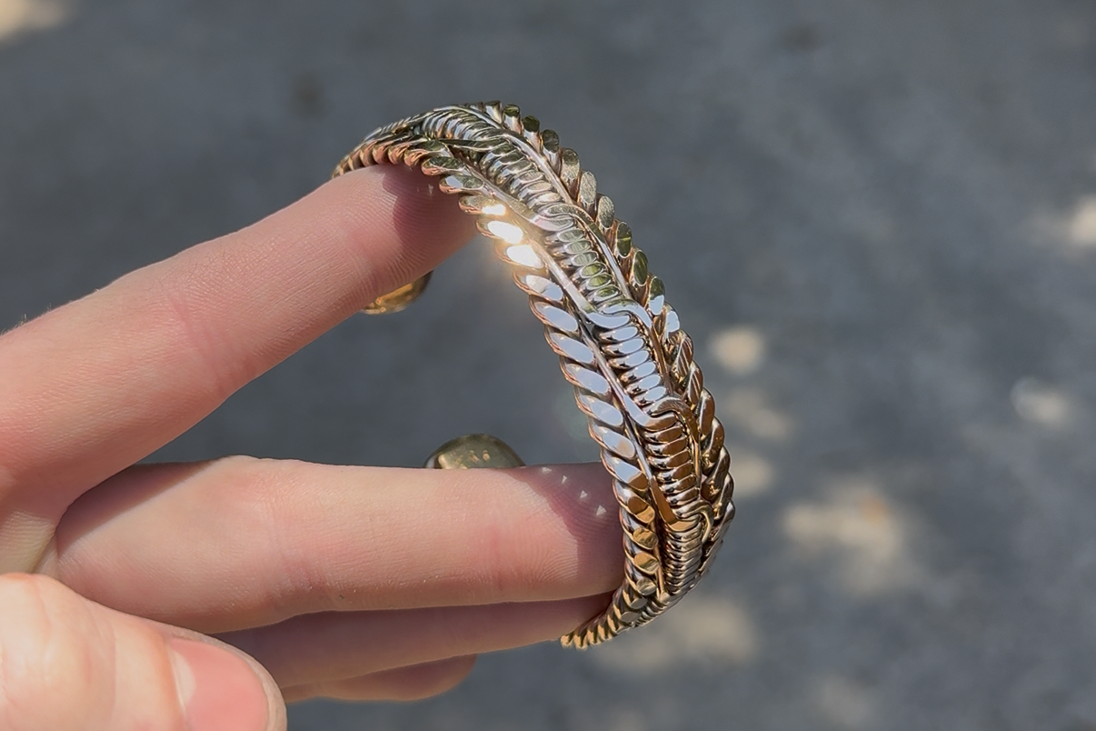 Bronze Barbed Wire Cuff