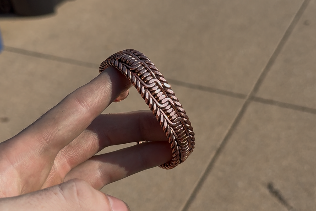 Copper Barbed Wire Cuff