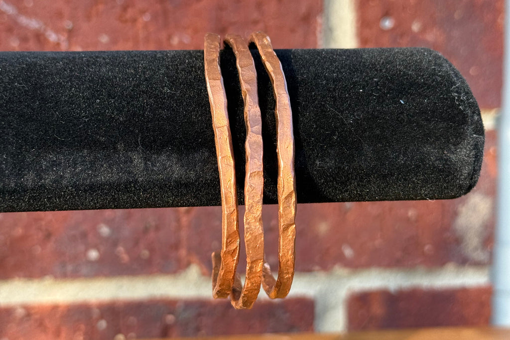 Hammered Bracelet Set