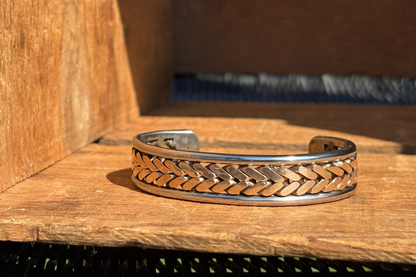 Bronze Double Twist Cuff