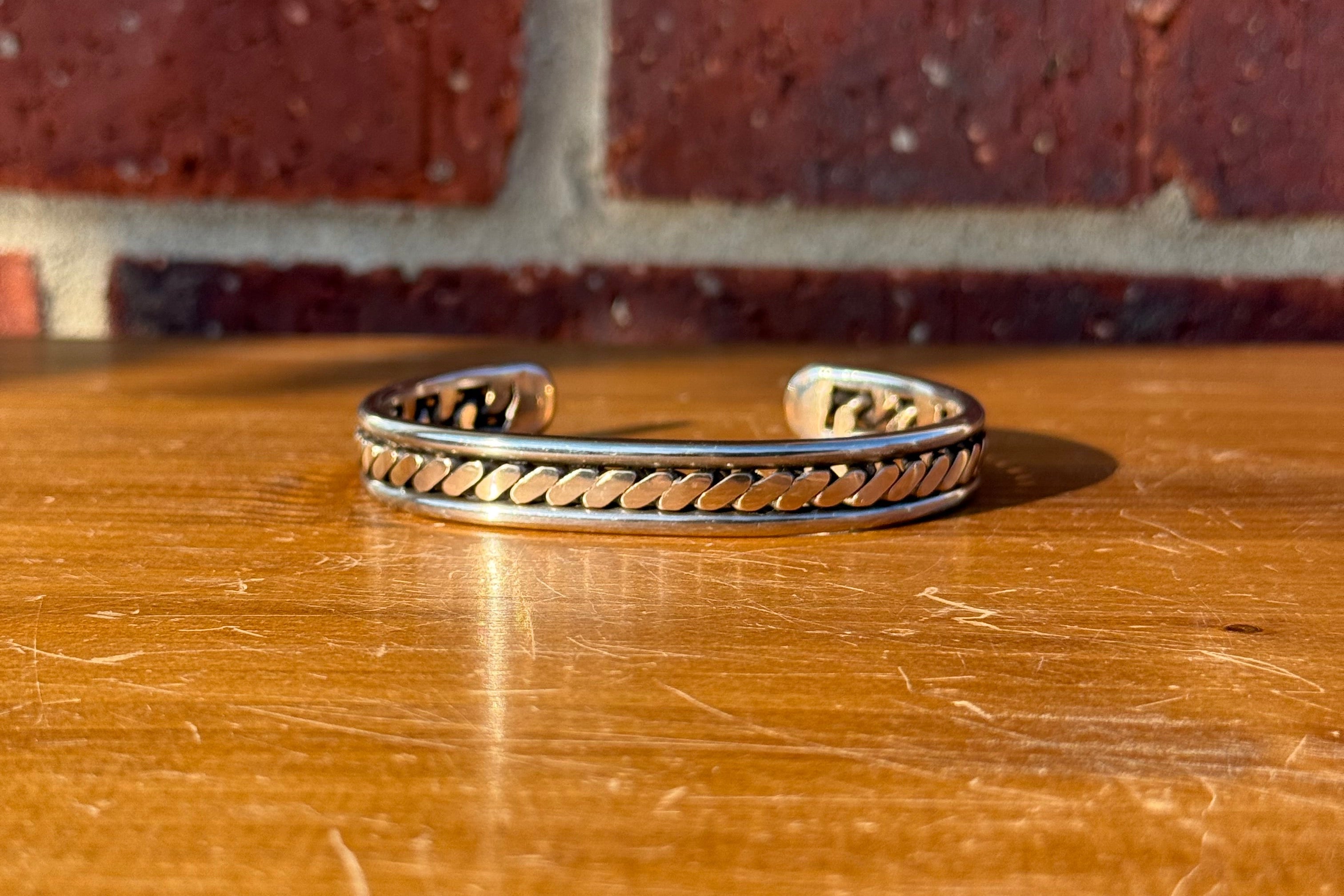 Single Bronze Twist Cuffs